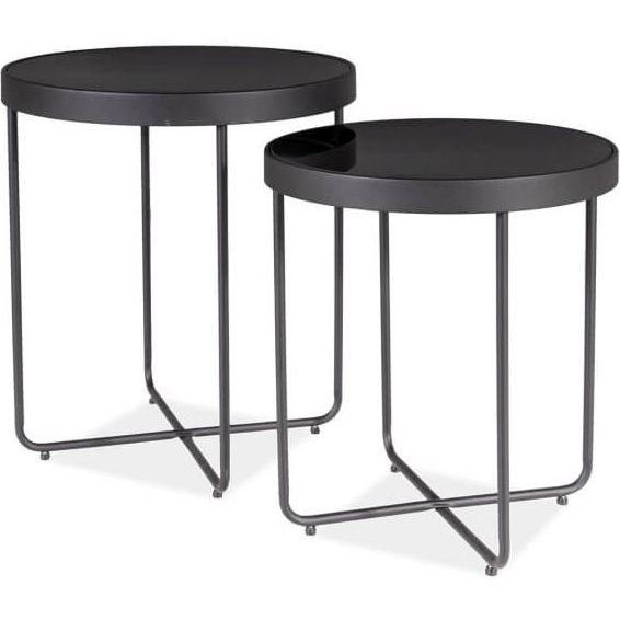 Комплект Signal Atena, 2 стола журнальных черный, ATENACZCZ