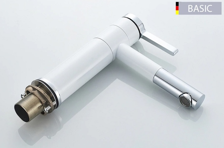 Смеситель для умывальника белый/хром Ledeme L1152