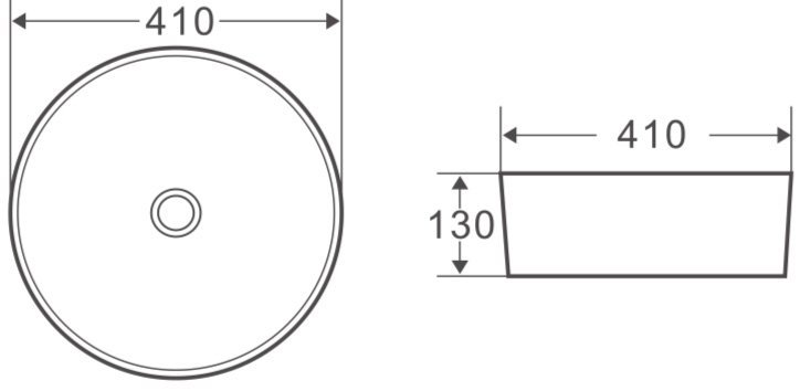 Раковина керамическая накладная Belbagno 41x41, BB1315-H316