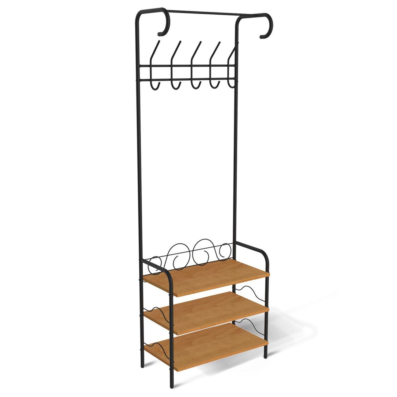 Вешалка Sheffilton M-306 черный муар/бук, 820868