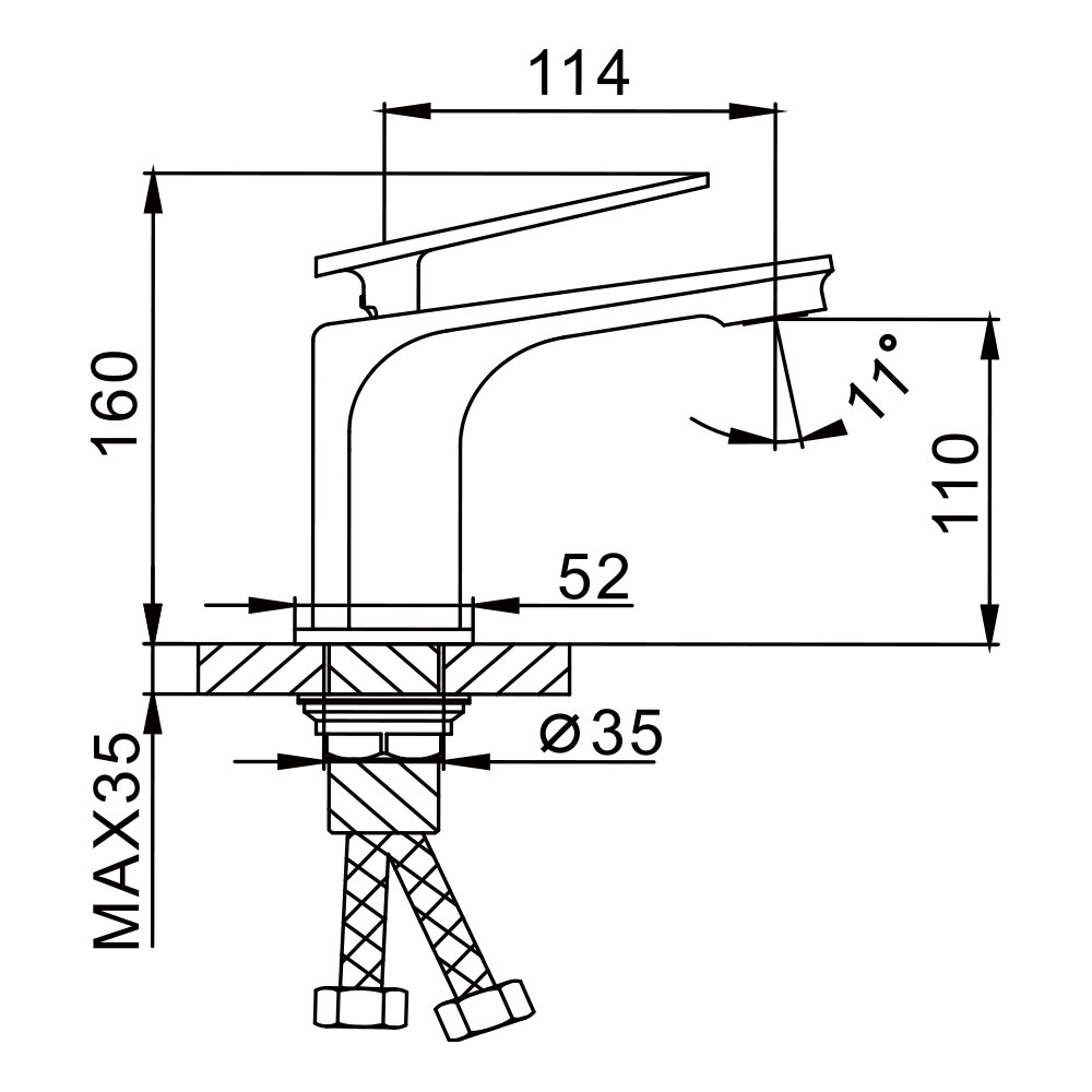 Смеситель для умывальника Frap F1058