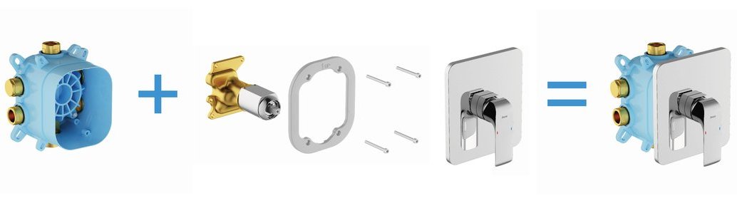 Смеситель настенный без переключателя Ravak Flat FL 066.00, X070124