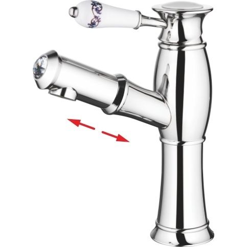 Смеситель для умывальника с выдвижной лейкой Ledeme L1055-19