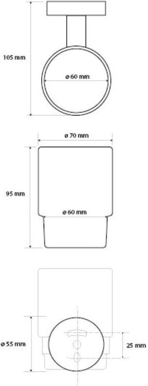 Держатель со стаканом Bemeta Dark, 104110010