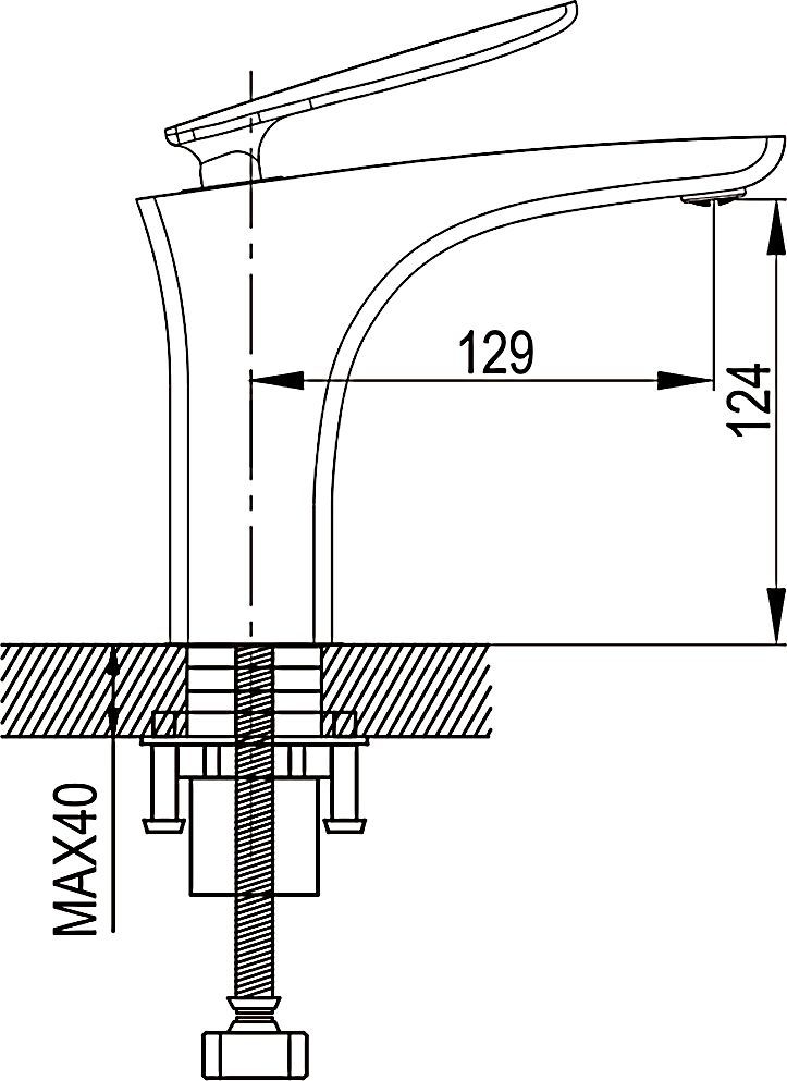 Смеситель для раковины Rose, R2701F