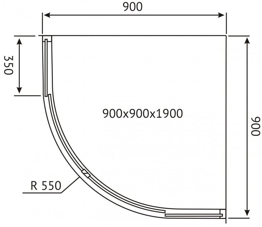 Душевой уголок Berges Solo R 90x90, 061108