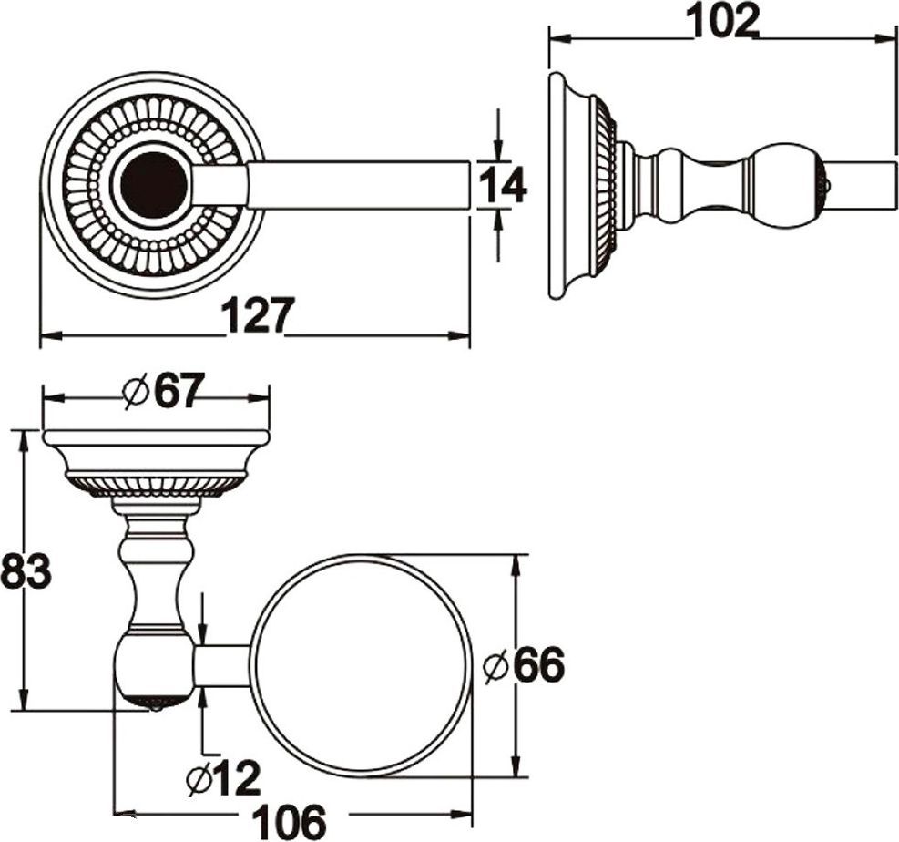 Мыльница стеклянная Rose, RG1403Q