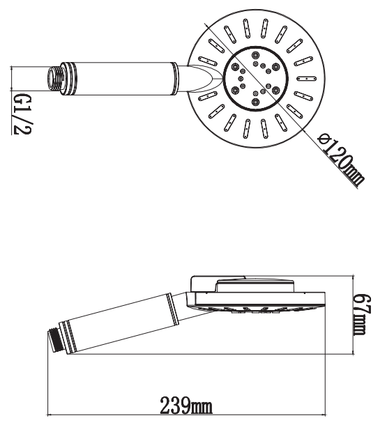 Душевая лейка Omnires, NEVADA-RCRB