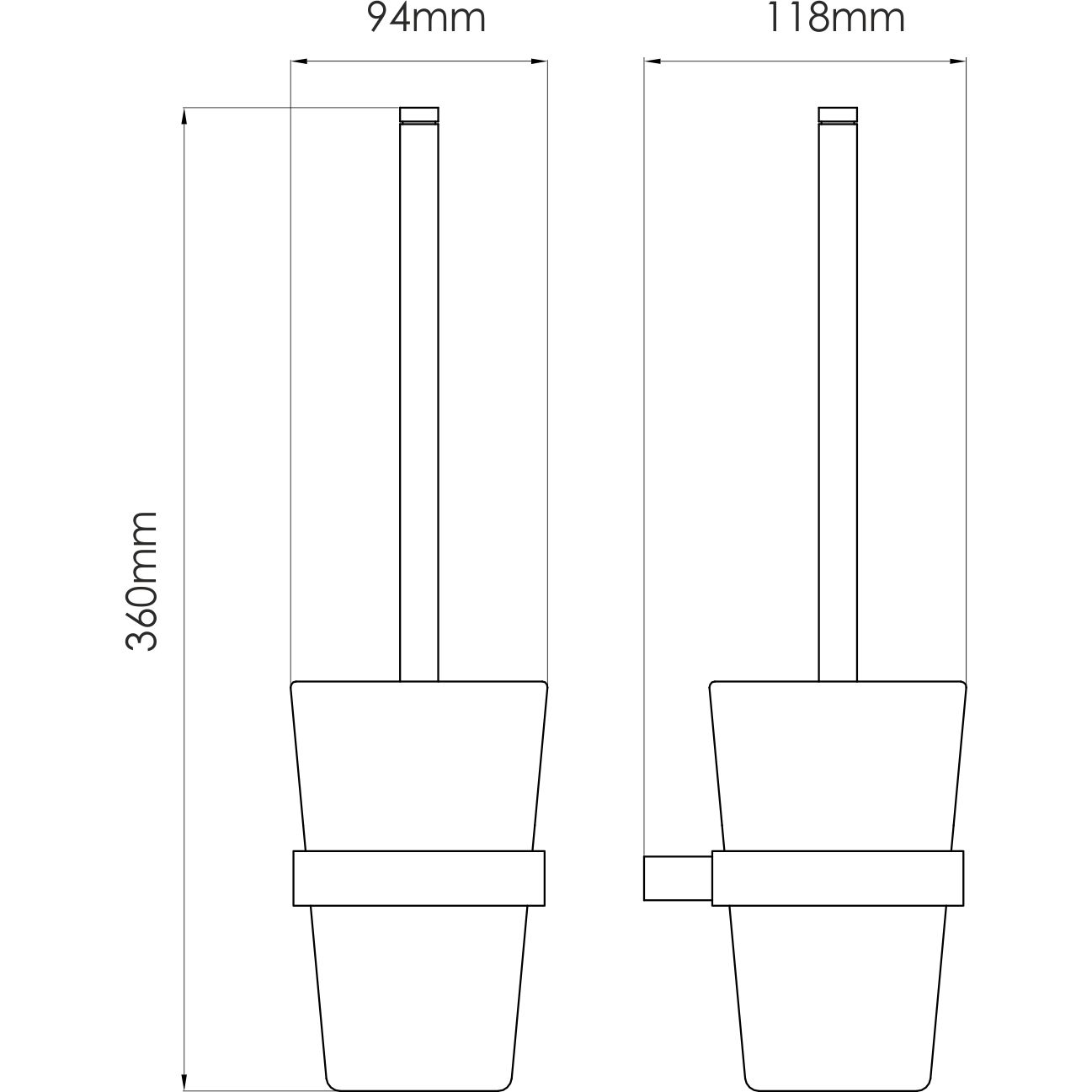 Щетка для унитазов подвесная WasserKRAFT Sauer, K-7927