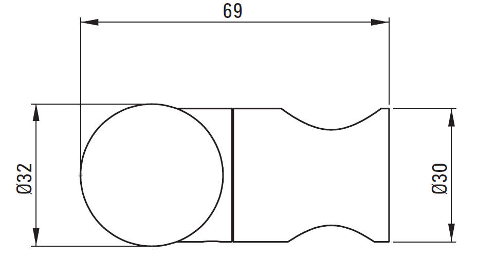 Точечный держатель ручного душа Deante Titanium, ANR_D21U