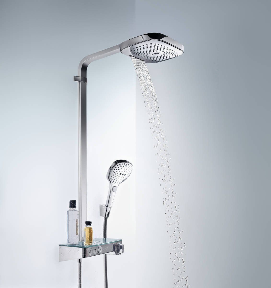 Душевая стойка с термостатом Hansgrohe Raindance Select Showerpipe E300 3jet, 27127000
