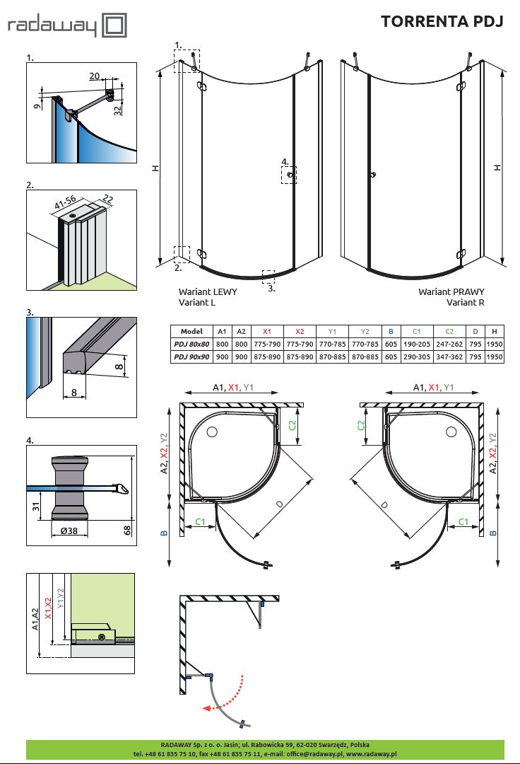 Душевая кабина Radaway Torrenta PDJ