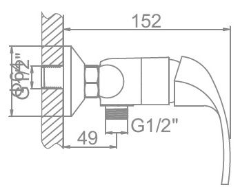 Смеситель для душа Ledeme L2035