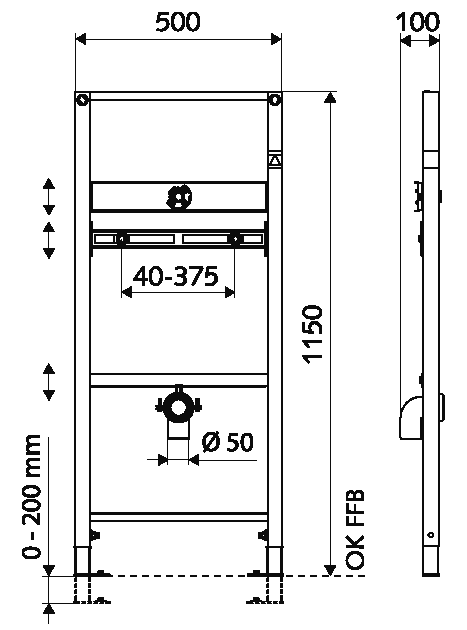 Инсталляция для писсуара Schell Montus, 030900099