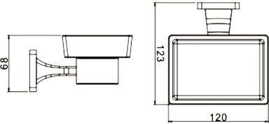 Мыльница стеклянная Rose, RG1503H