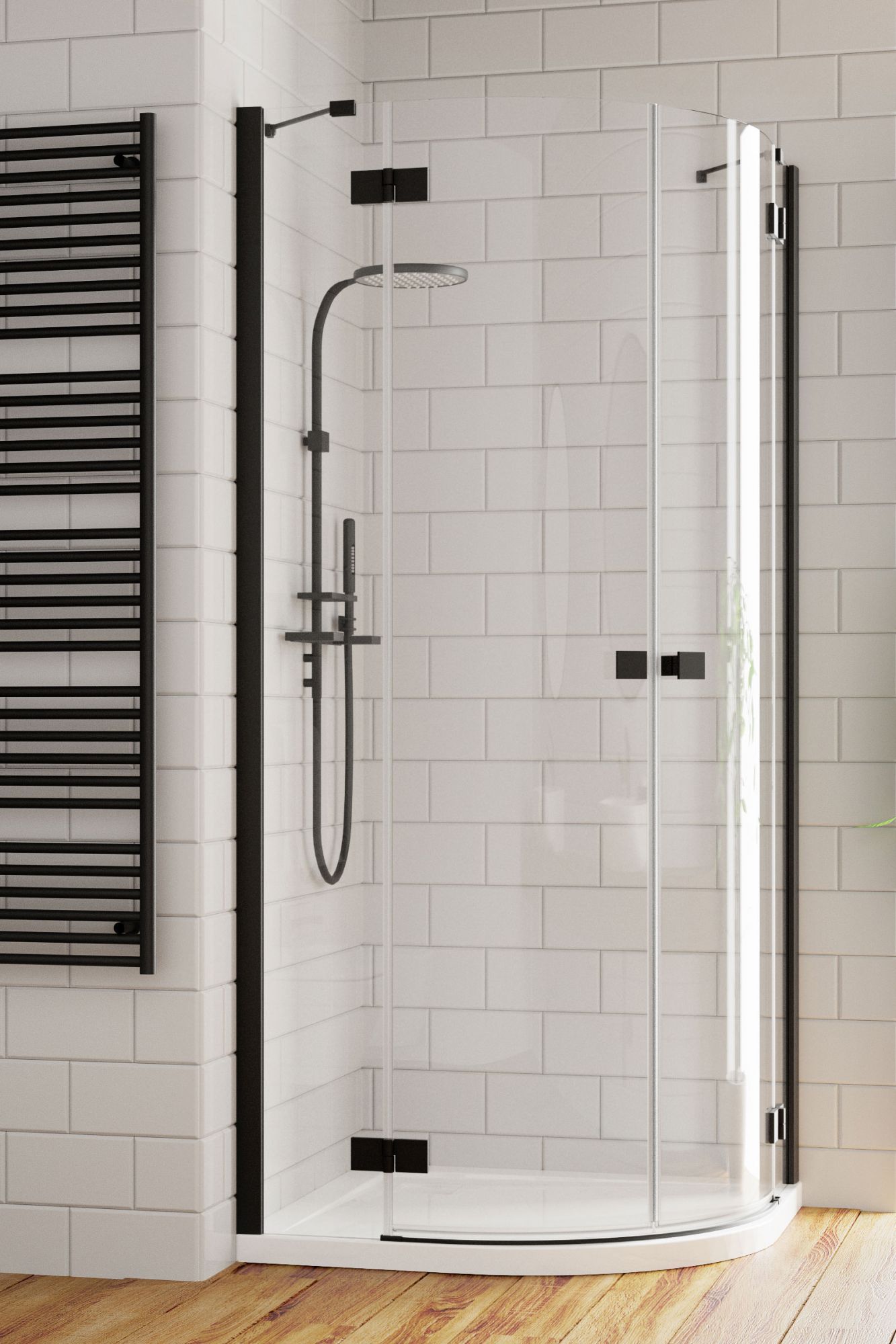 Душевая кабина Radaway Essenza New Black PDD 90x90