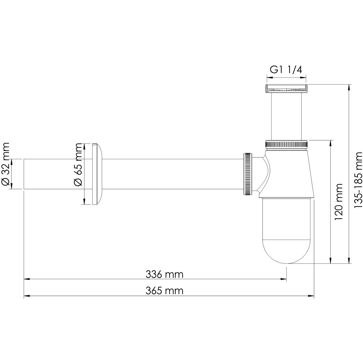 Сифон для раковины WasserKRAFT, A071
