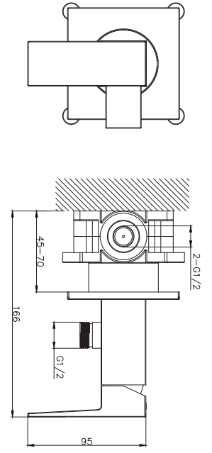 Душевая система для биде Omnires Fresh, SYSFRBI2CR