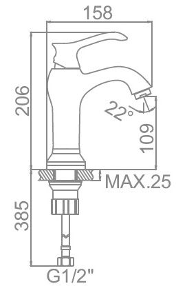 Смеситель для умывальника Ledeme L1041-2