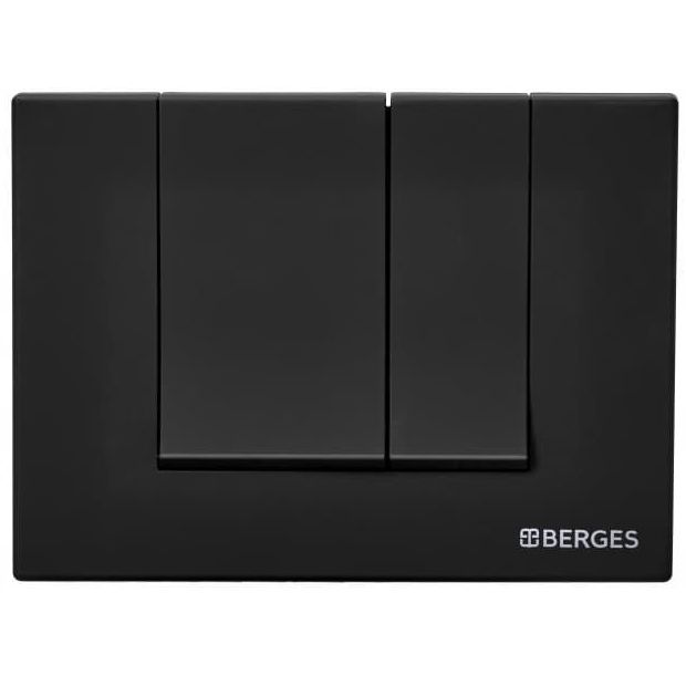 Комплект Berges Novum, кнопка S5 Soft Touch черная, унитаз Floe Rimless, сиденье Floe Slim, 043230