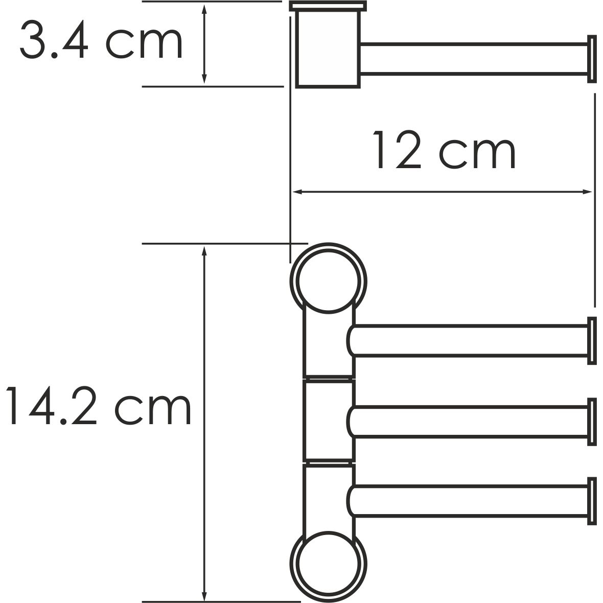 Держатель полотенец тройной WasserKRAFT, K-1053