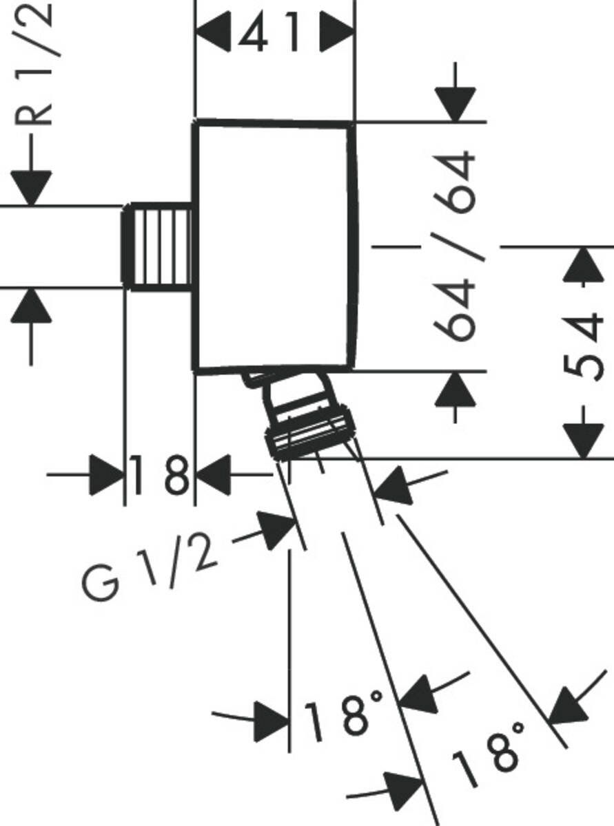 Шланговое подсоединение PuraVida Hansgrohe, 27414000