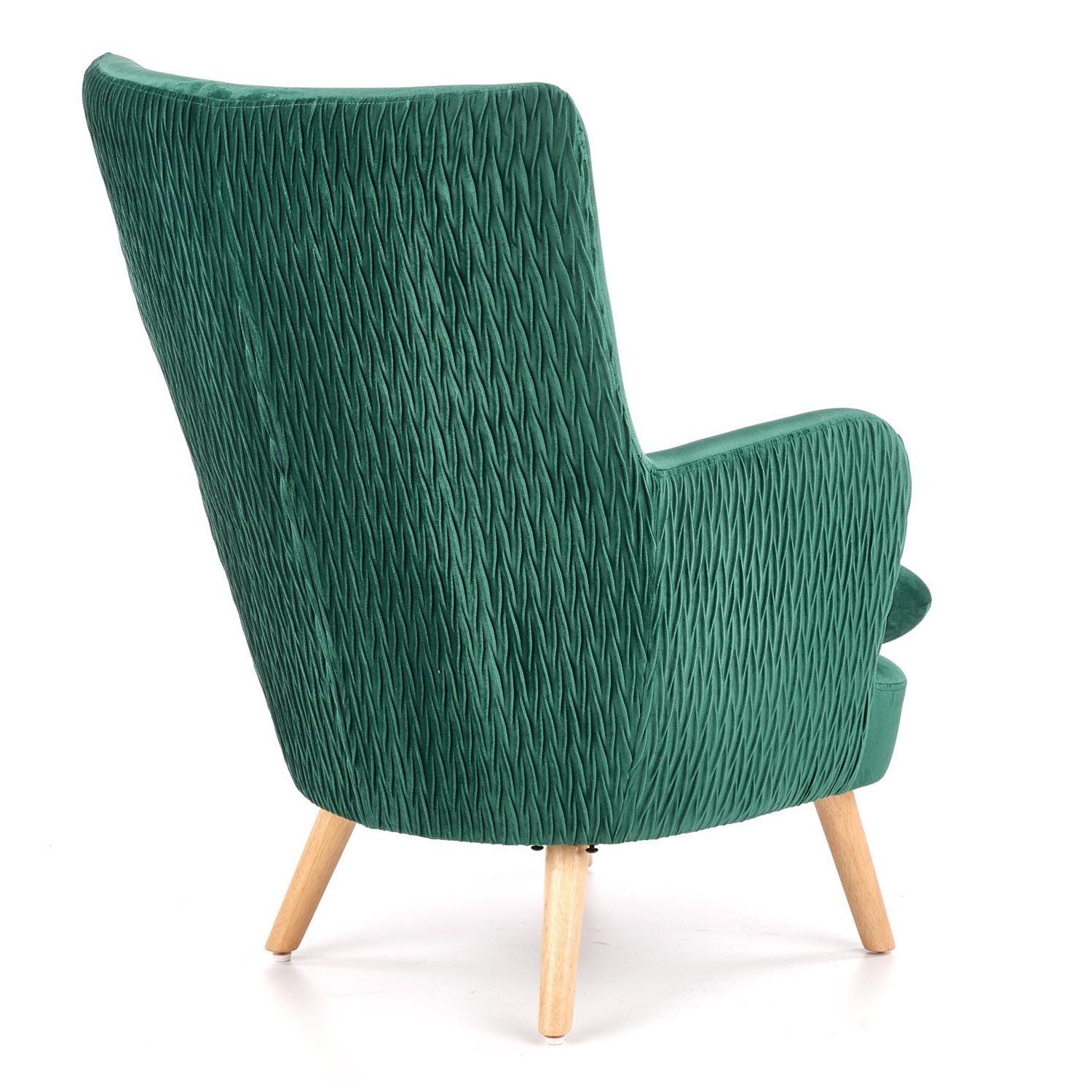 Кресло Halmar Ravel темно-зеленый/натуральный, V-CH-RAVEL-FOT-C.ZIELONY