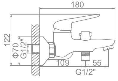 Смеситель для ванны Ledeme L3248