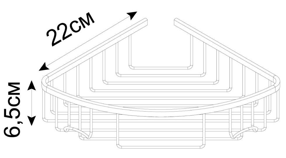 Полка угловая одноэтажная Fixsen Hotel, FX-31051-1A