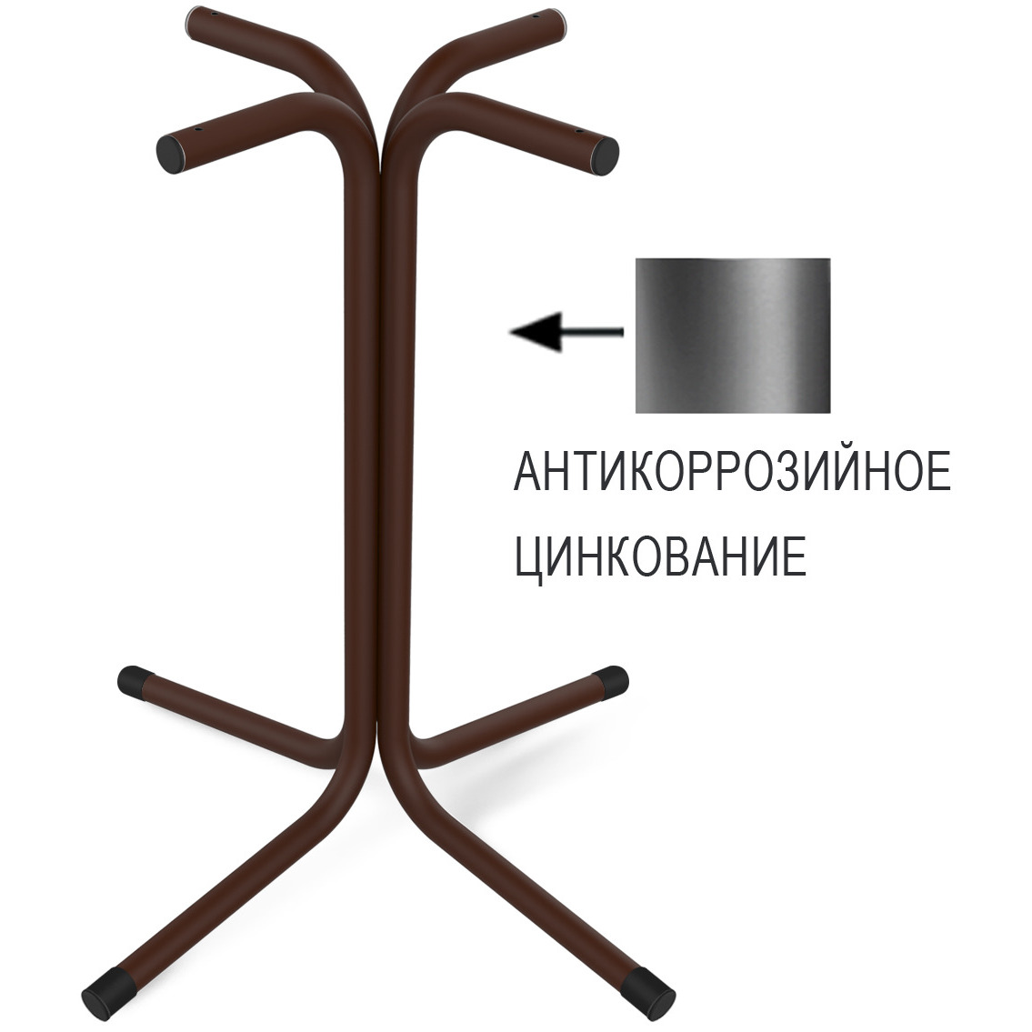 Основание для стола Sheffilton SHT-TU7-1 коричневый муар цинк/черный, 981931