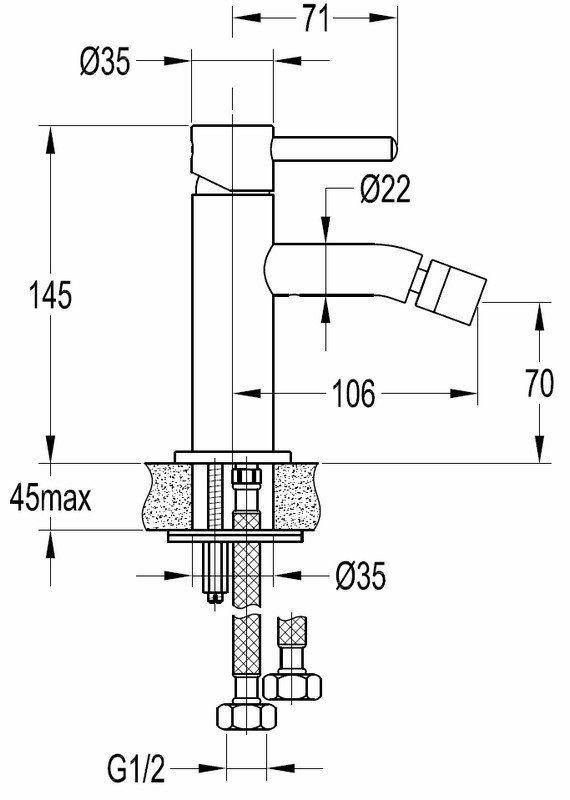 Смеситель для биде Omnires Y, Y1220CR