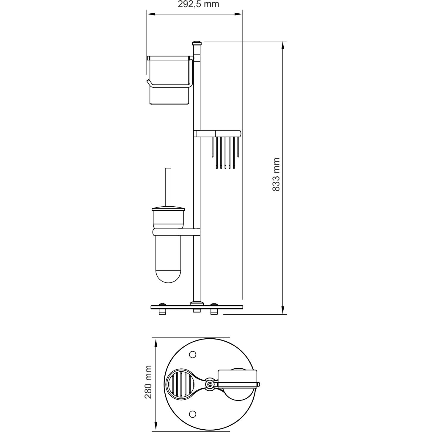 Комбинированная напольная стойка WasserKRAFT Isar, K-1246