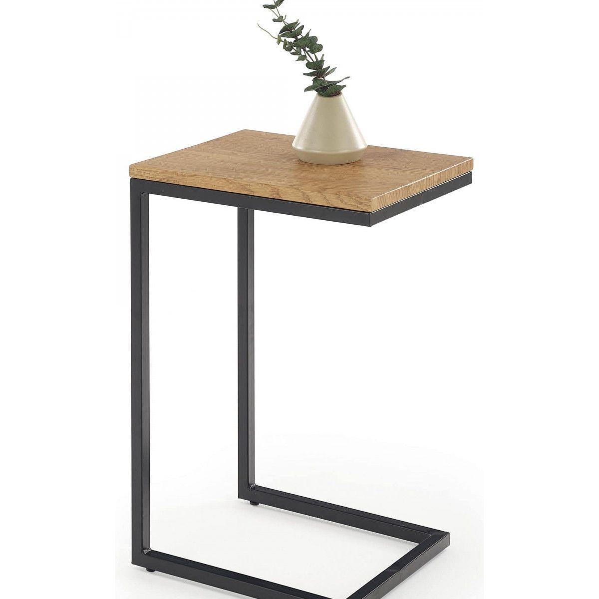 Стол журнальный Halmar Nisa дуб золотой/черный, V-CH-NISA-LAW