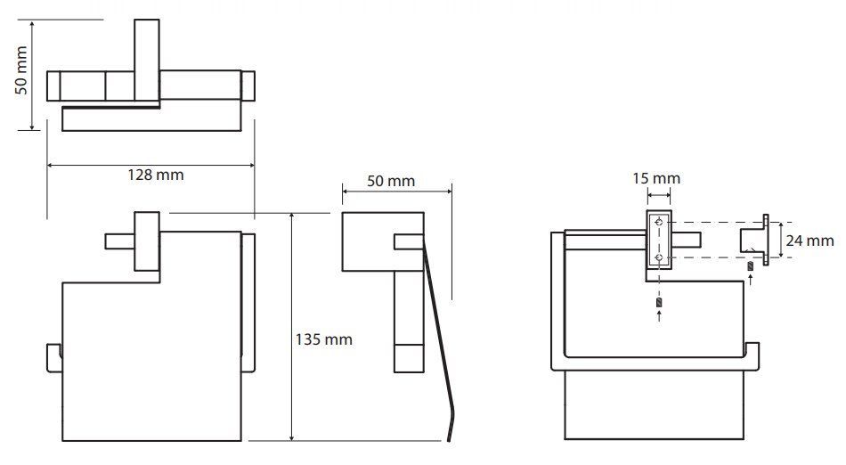 Держатель туалетной бумаги с крышкой Bemeta Gamma, 145812012