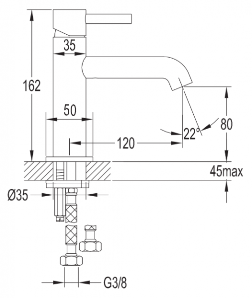 Смеситель для умывальника Omnires Y, Y1210NGL