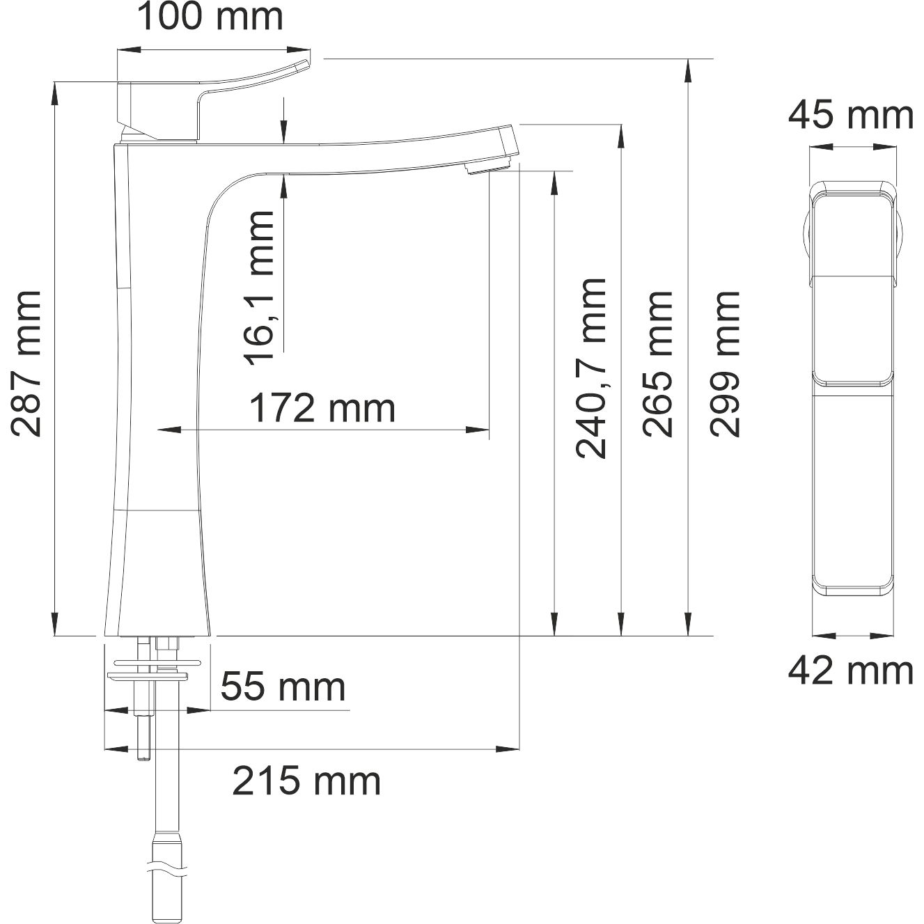 Смеситель для умывальника WasserKRAFT Aller, 1063H
