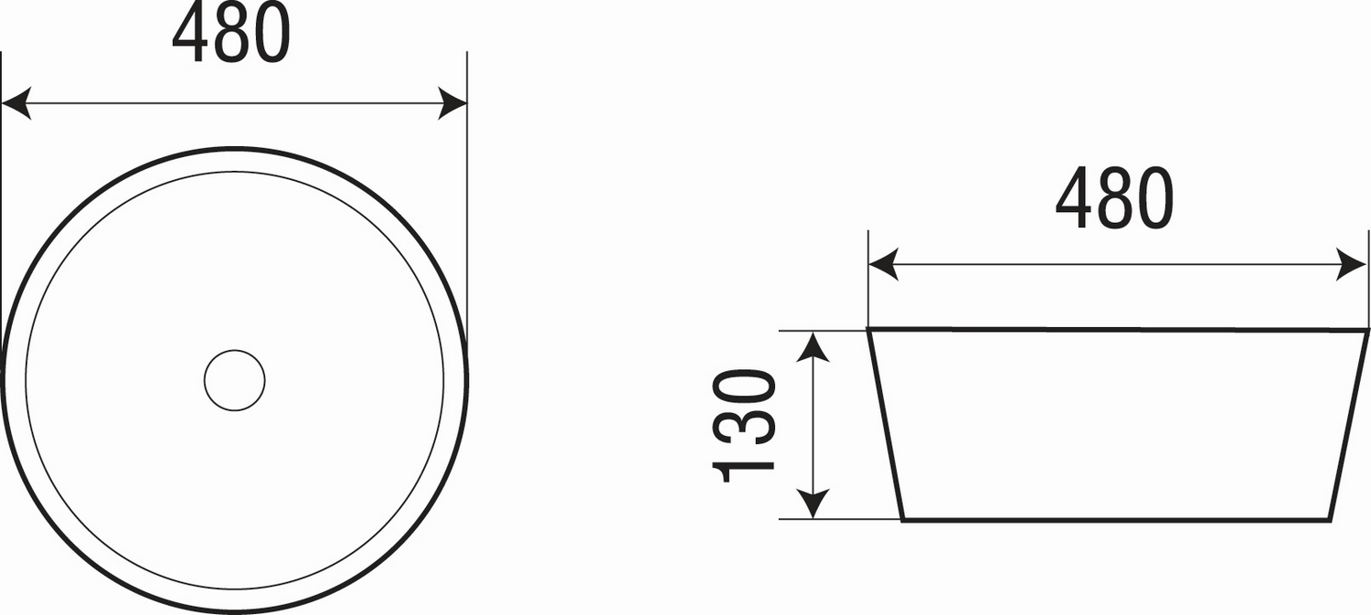 Раковина накладная WeltWasser ELBACH 32066 48x48