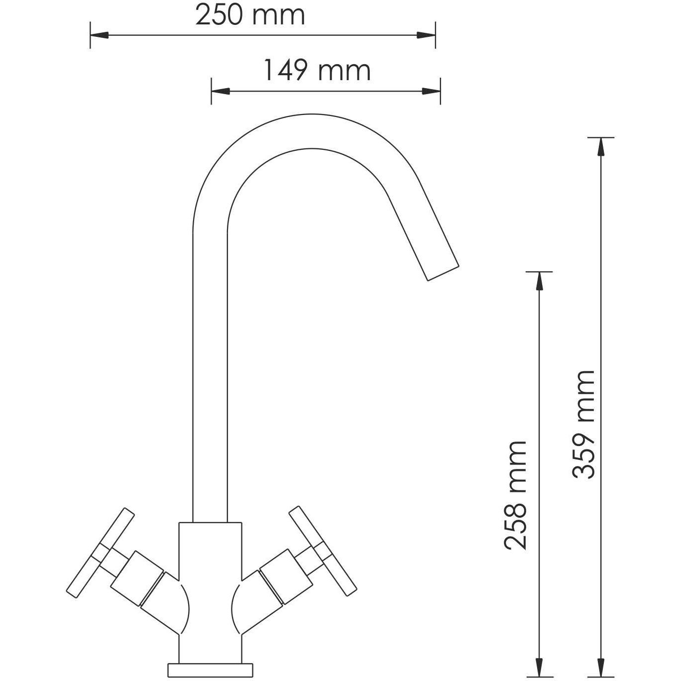 Смеситель для кухни WasserKRAFT Weser, 7847