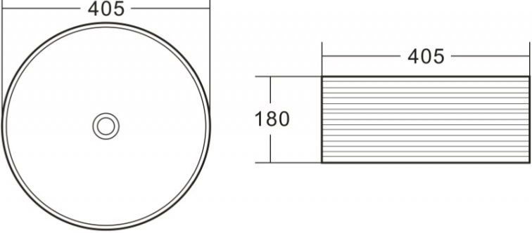 Раковина керамическая накладная Belbagno 40.5x40.5, BB1406