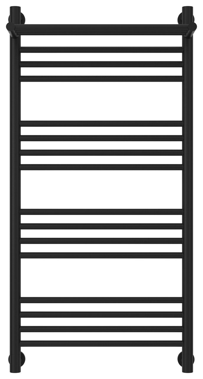 Водяной полотенцесушитель Сунержа Богема с полкой+ 1000x500 матовый черный