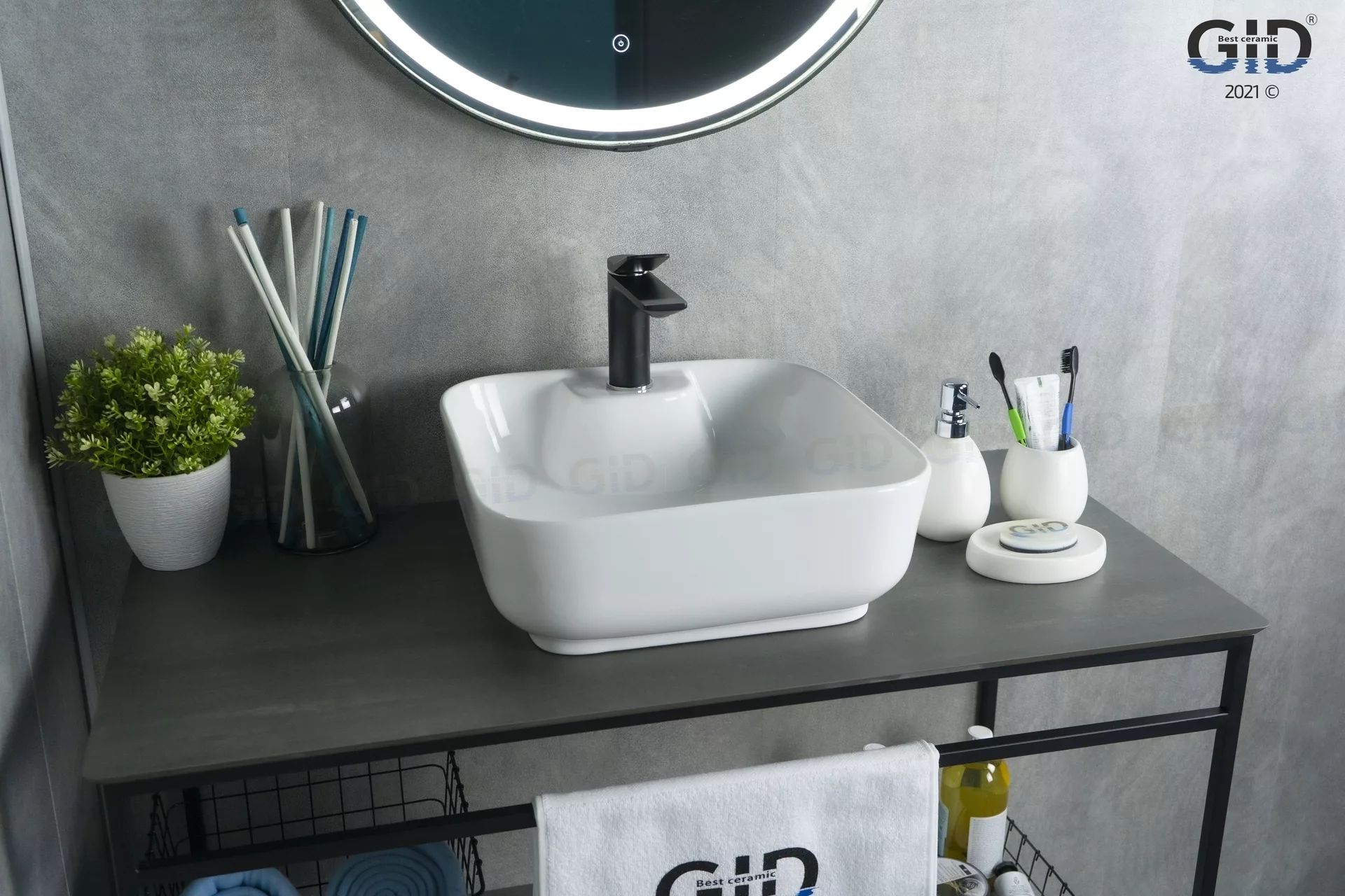 Умывальник Gid N9443 41x41, 51154