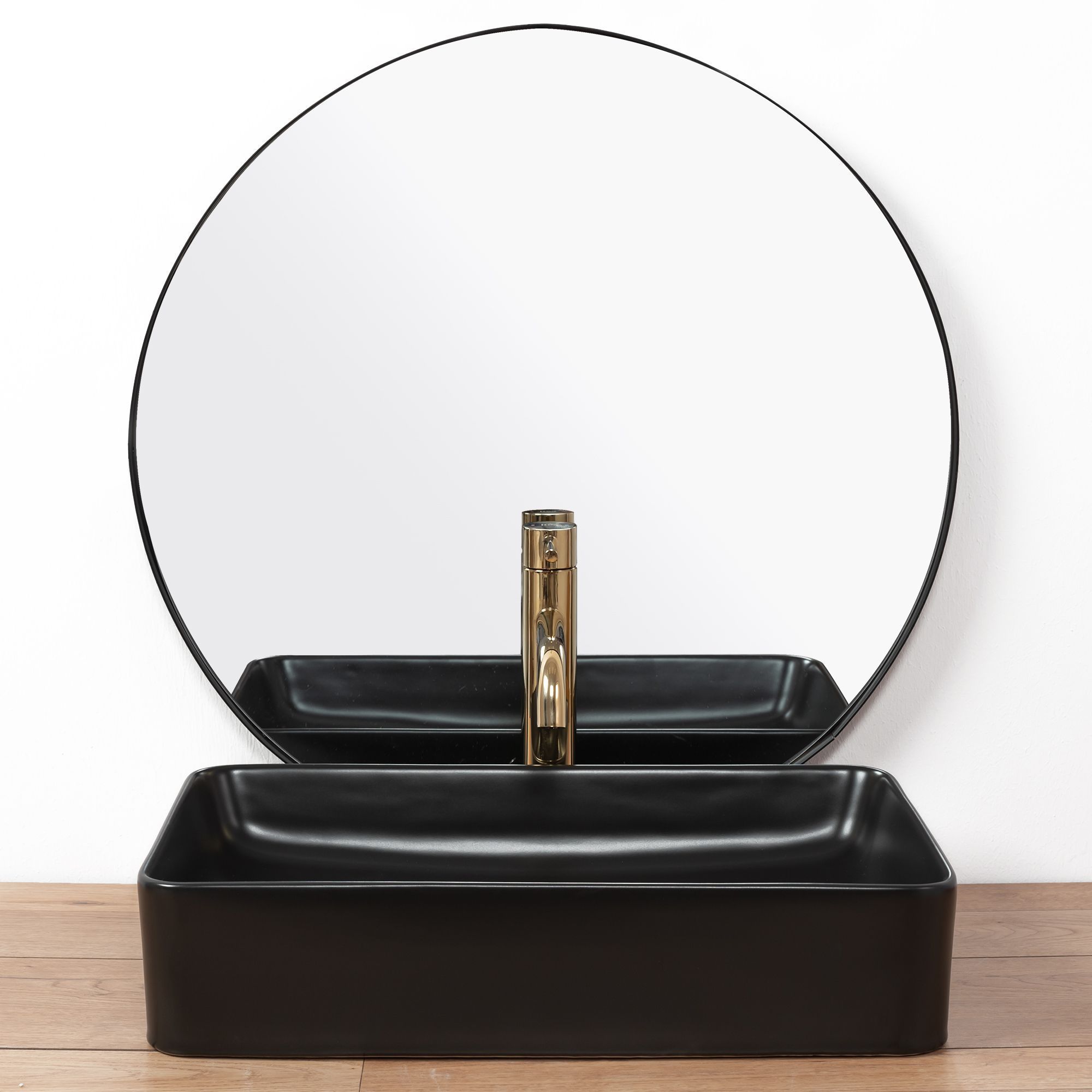 Умывальник Rea Avia Black Matt 50.5x34.5, REA-U0843