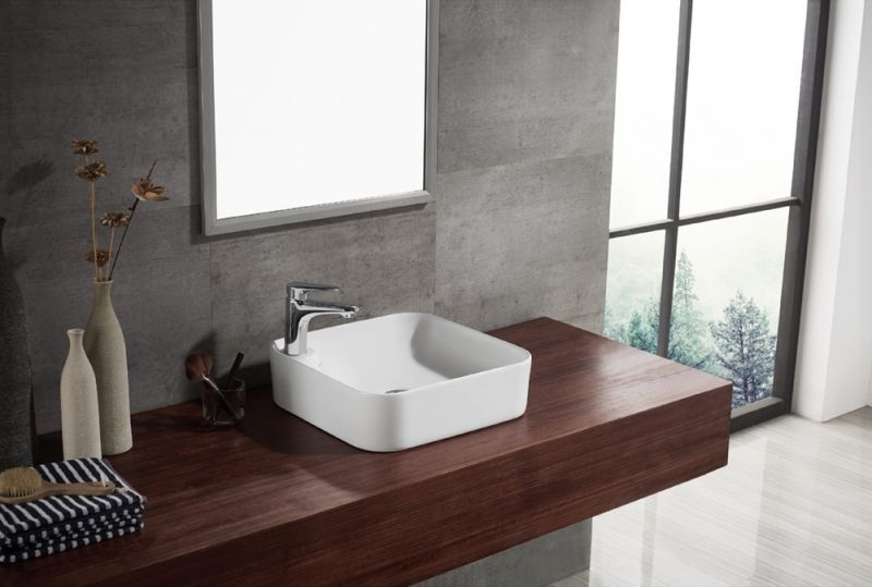 Накладной умывальник Bravat Source 43x43, C22238W-1