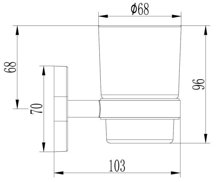 Держатель стакана стекло Ledeme L1906