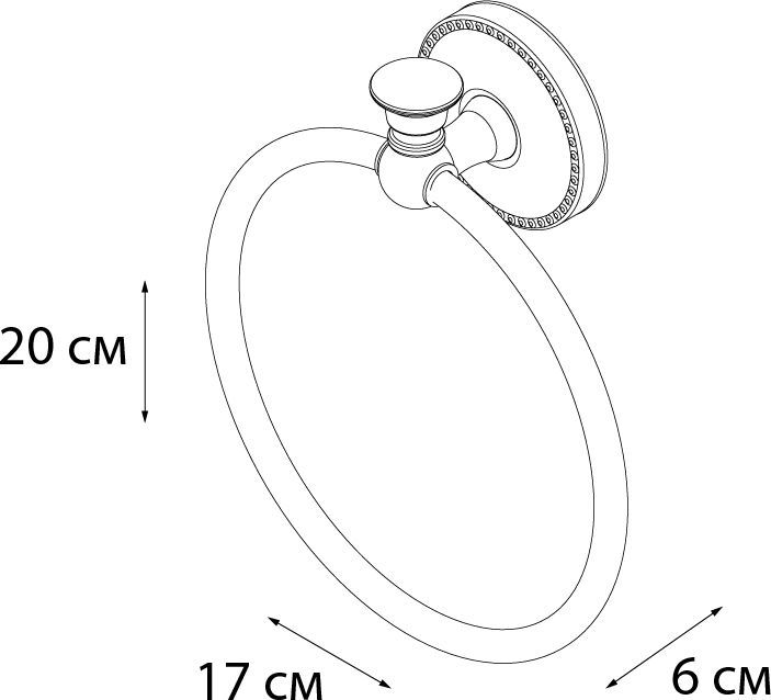 Полотенцедержатель кольцо Fixsen Adele, FX-55011