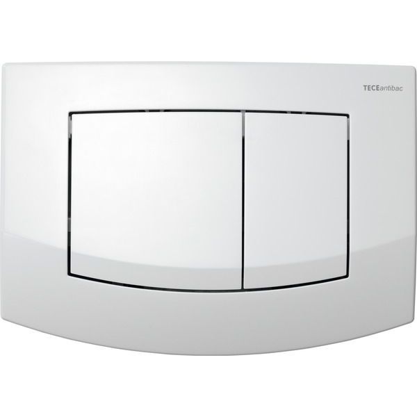Кнопка смыва унитаза TECEambia, белая антибактериальная, двойная, 9240240
