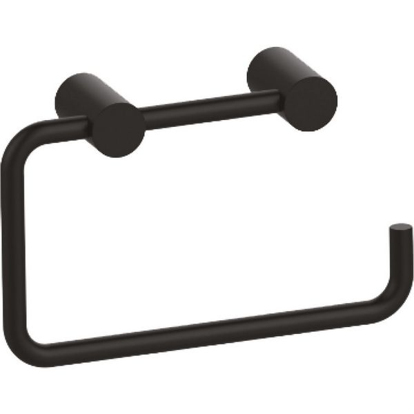 Держатель для туалетной бумаги без крышки, сплав металлов черный матовый, Iddis Petite, PETBL00i43