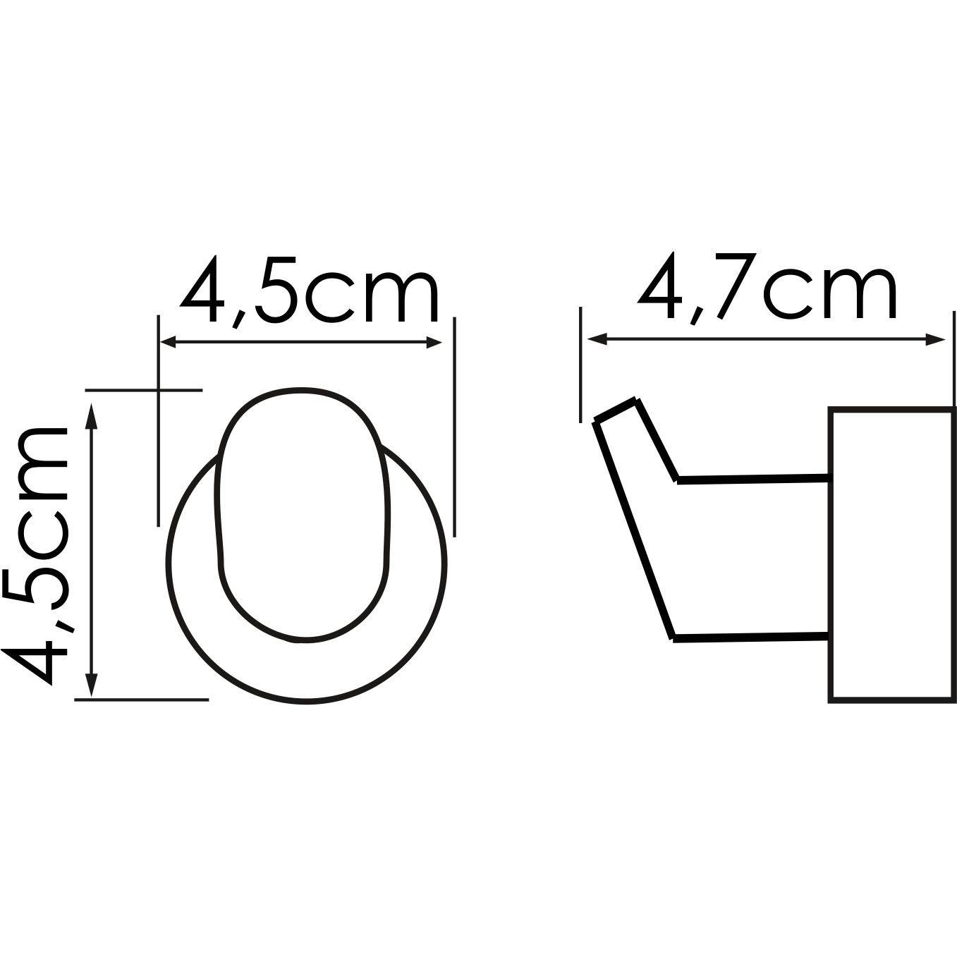 Крючок одинарный WasserKRAFT Donau, K-9423