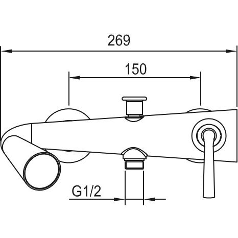 Смеситель для ванны Ahti Turku, TU405001