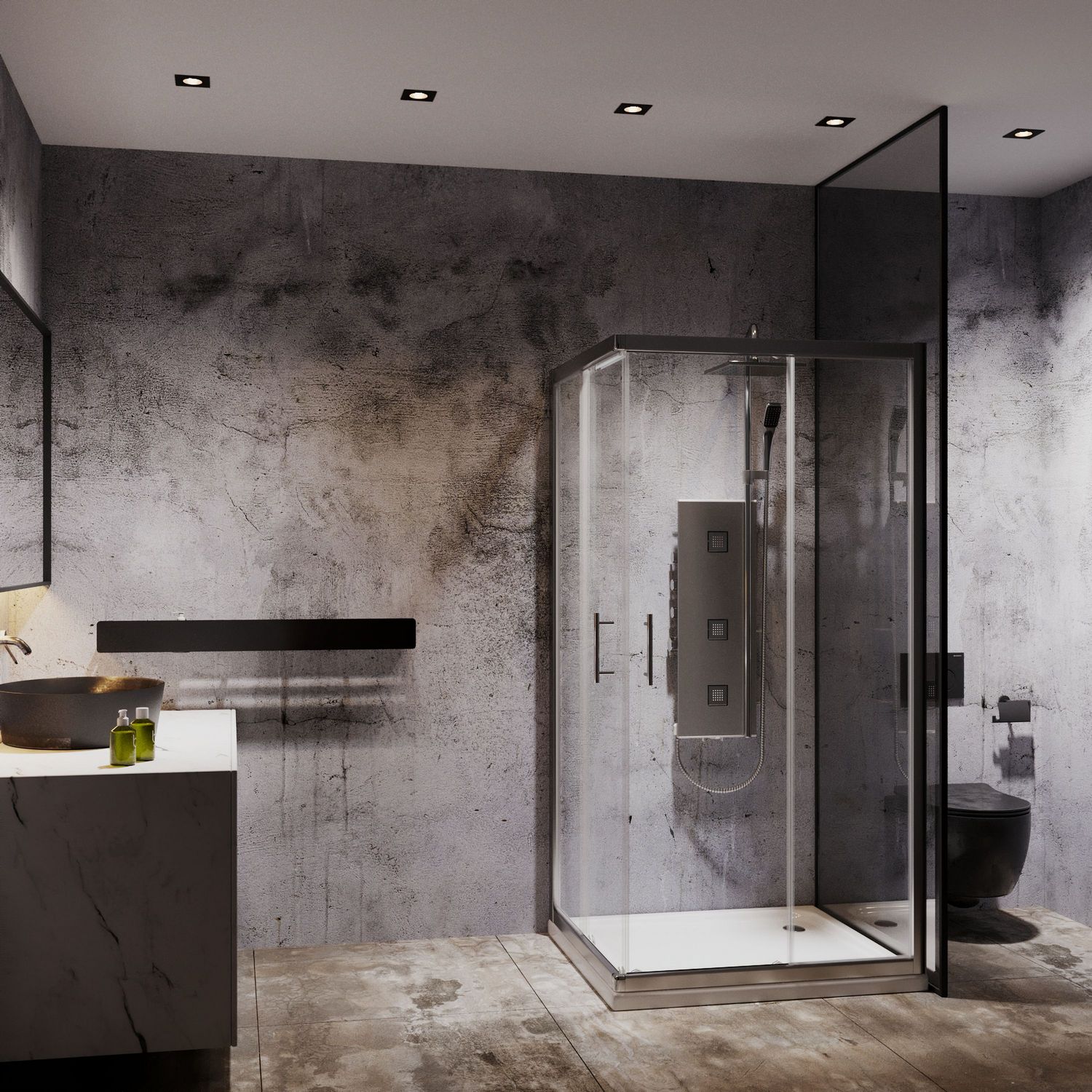 Душевой уголок Roxen Caspia 90x90, 55060-90